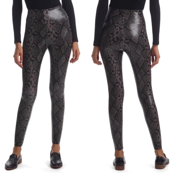 Commando Faux Leather Animal Legging Grey Snake - Picture 3 of 8